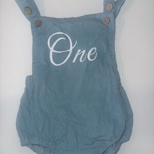 Baby One-Print Blue Romper